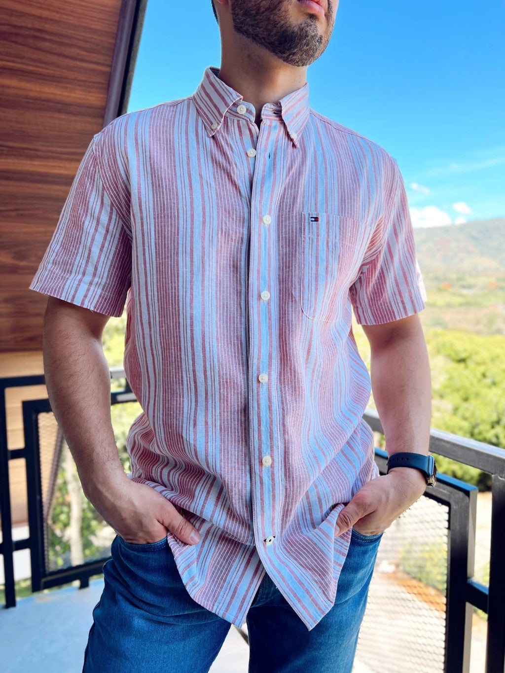 Camisa Tommy Hilfiger MC-RB