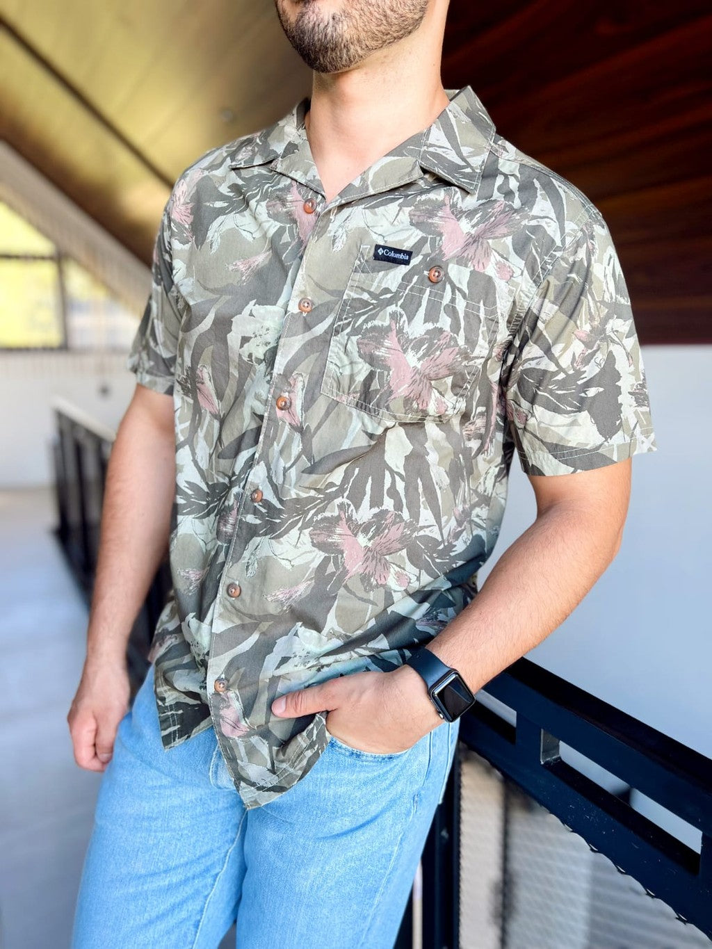 Camisa Columbia Pine Canyon Short Sleeve