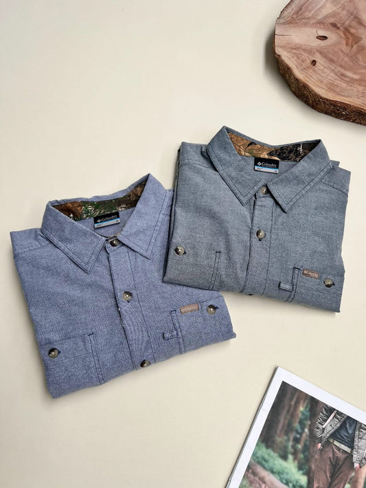 Camisa Columbia Sharptail Stretch Chambray LS