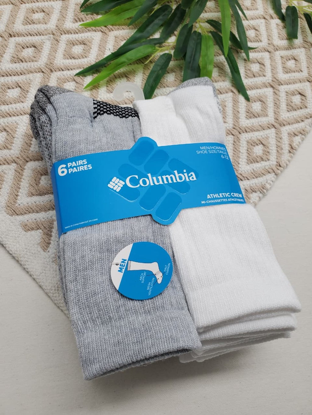Medias Columbia Athletic Crew 6 Pack